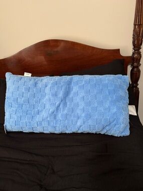 Comfort Bay Light Blue Textured Decorative Pillow